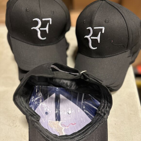 Roger Federer RF Dad Baseball Cap Unisex's - Black - Picture 4 of 5